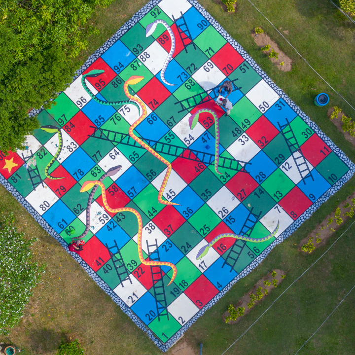 Large Outdoor Snakes & Ladders Game